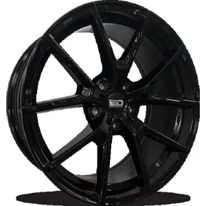 Euro Design – BM9 – Black – 18″x8″ 25mm – All weather Wheels – BM91880F2566GB